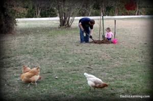 family working together