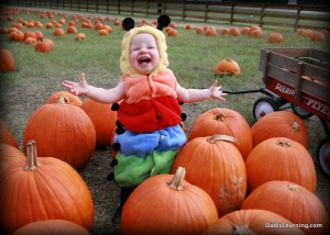 child in caterpillar costume