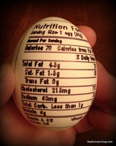 egg-bot nutrition label