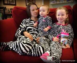 zebra pajamas family
