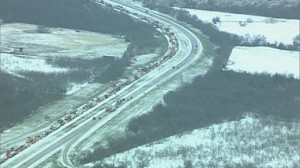 traffic jam in texas ice