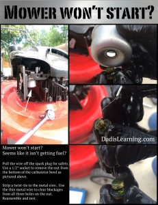 Click the pic for the full-size mower won't start pic-tutorial.
