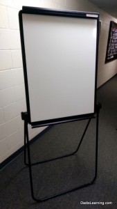 Dry erase boards with a built in stand are very handy.  The Quartet Ultima is pictured and it is the best portable dry erase board I have used.