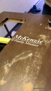 My job title was changed when they cut a hole in my door :)