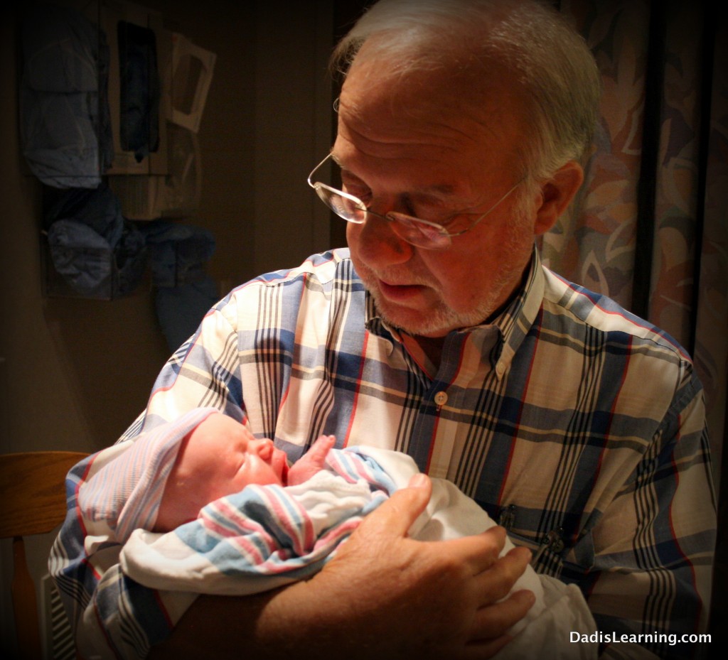 grandfather and baby