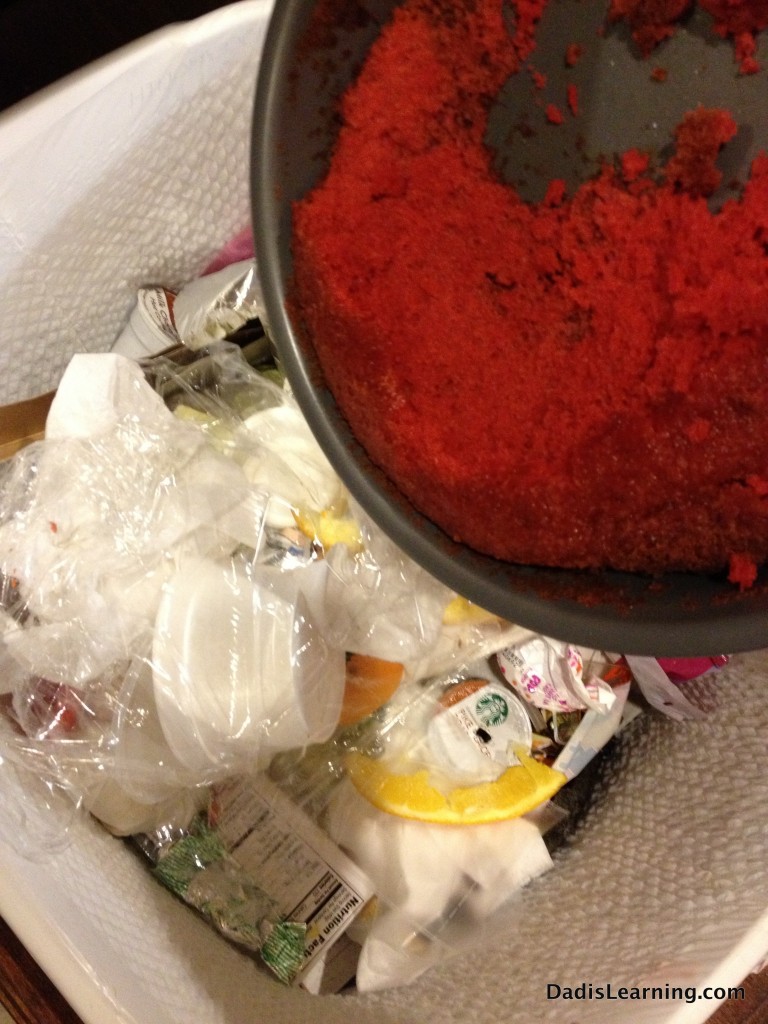 wasted food trash