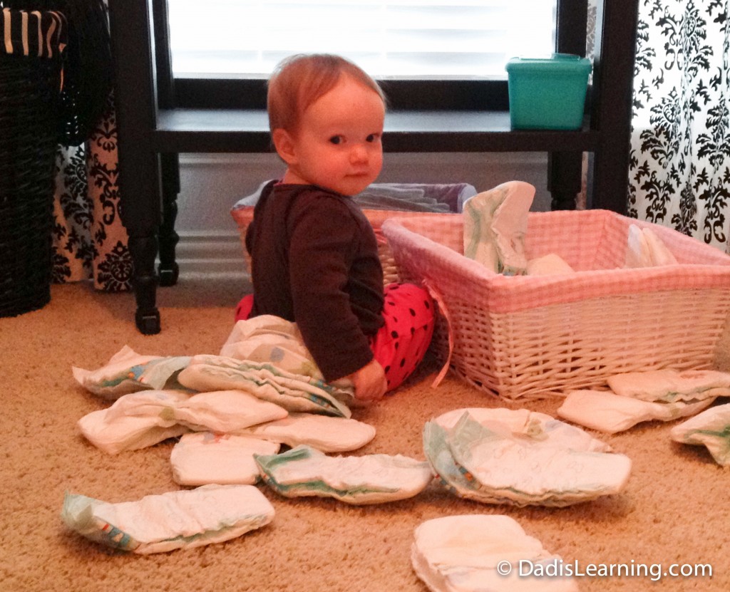 baby with a mess